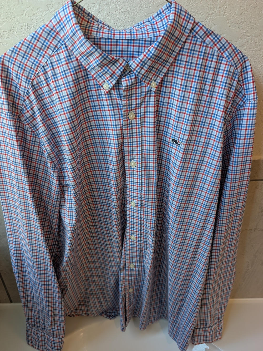 Vineyard Vines Men's Plaid Button-Down Shirt - Blue/Red/White